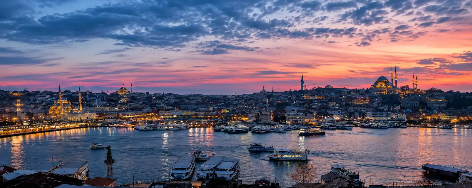 Sea view room at Union Hotel Karaköy with large windows overlooking the Golden Horn
